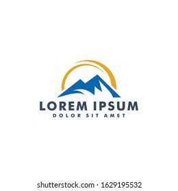 Mountain logo design vector illustration