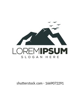 mountain logo design vector illustration