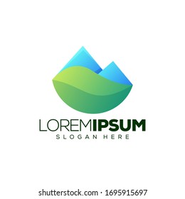 mountain logo design vector illustration