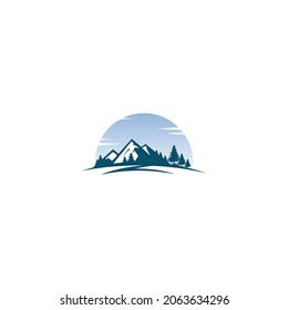 Mountain logo design vector illustration, outdoor adventure . Vector graphic for t shirt and other uses. 