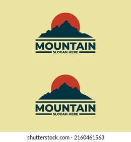 Mountain logo design vector illustration
