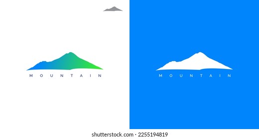 Mountain Logo Design Vector Illustration with Gradient Color for business and Company