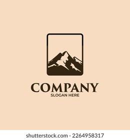 Mountain logo design vector illustration