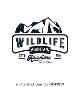 Mountain logo design vector illustration outdoor adventure