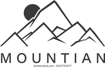 Mountain logo design vector illustration on white background