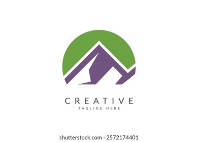 Mountain logo design vector illustration.