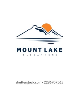 Mountain logo design vector with modern concept