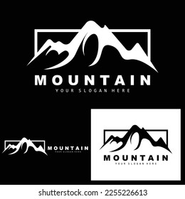 Mountain Logo Design, Vector Place For Nature Lovers Hiker