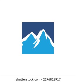 mountain logo design vector sign