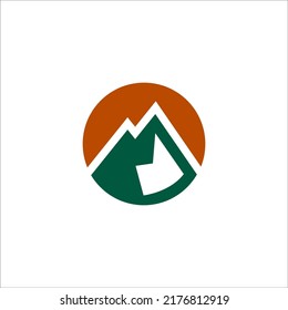 mountain logo design vector sign