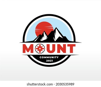 Mountain Logo design vector silhouette