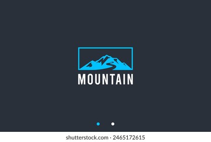 mountain logo design vector silhouette illustration