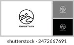 mountain logo design vector template