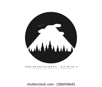 Mountain logo design vector template - Vector