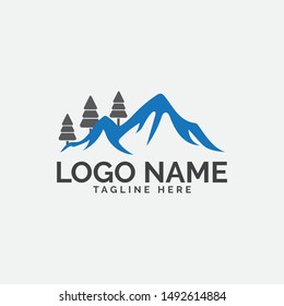 Mountain logo design vector template