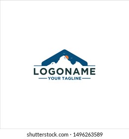Mountain logo design vector template