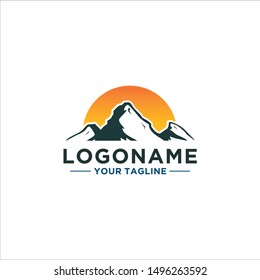 Mountain logo design vector template