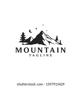 Mountain Logo Design Vector Template, Outdoor Adventure