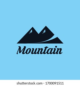 Mountain logo design vector template with Modern Shape Symbol Concept style.