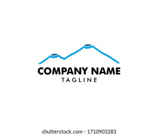 Mountain logo design vector template