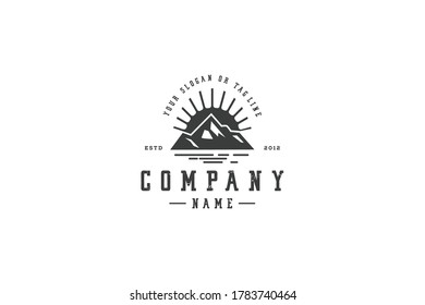 mountain logo design vector template