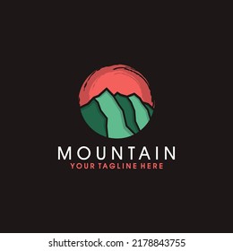 Mountain logo design vector template