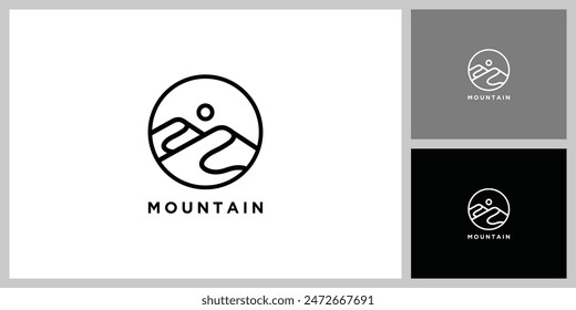 Plantilla de Vector de diseño de logotipo de montaña