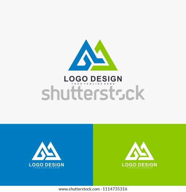 Mountain Logo Design Vector Triangle Logo Stock Vector (Royalty Free ...