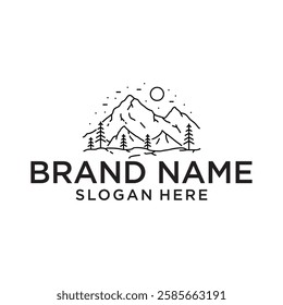 Mountain logo design vector,editable eps 10