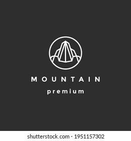 Mountain logo design vektor template on black background