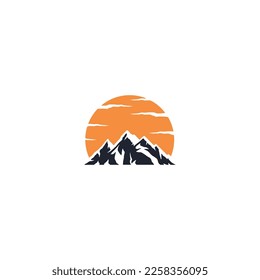 mountain logo design, mountain view logo