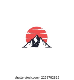 mountain logo design, mountain view logo