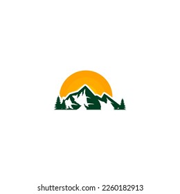 mountain logo design, mountain view logo