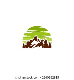 mountain logo design, mountain view logo