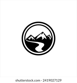 mountain logo design, mountain view logo