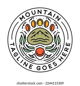 Mountain Logo Design Vintage Emblem Vector illustration Badge Symbol Icon
