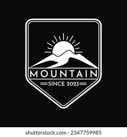 Mountain logo design design vintage retro badge