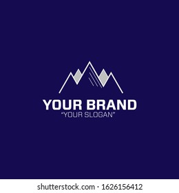 mountain logo design with white colour