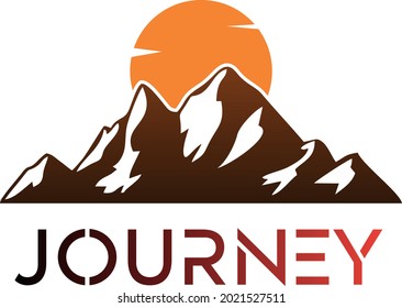 mountain logo designer gradient illustration
