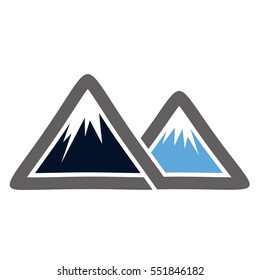 Mountain Logo Design.Mountain Logo With Line Shape