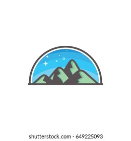 mountain logo designs - vector illustrator