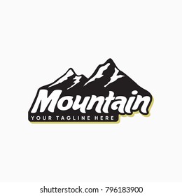 mountain logo designs vector isolated on white background