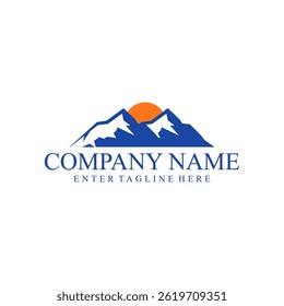 mountain logo design,vector,graphic,vintage,beautiful scenery,nature,camping,mountain peak,background,outdoor,top