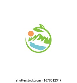 Mountain logo, elegant mountain vector logo design illustrator eps.10