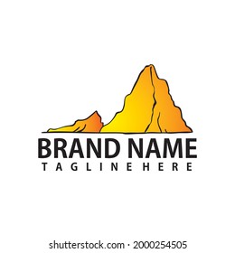 Mountain logo, elegant mountain vector logo design illustrator