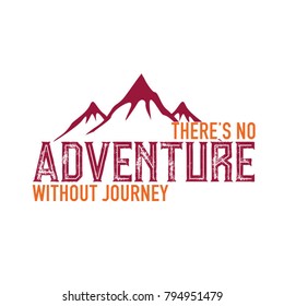Mountain logo emblem. Adventure retro vector illustration