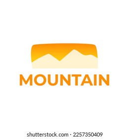 mountain logo emblem, nature color, vector design concept template