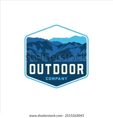Mountain logo emblem vector with masculine style design