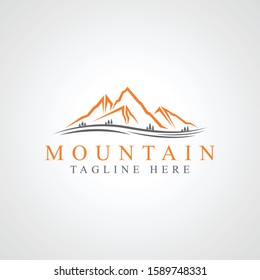 Mountain Logo, Mountain Expedition, Outdoor and Adventure Logo Vector
