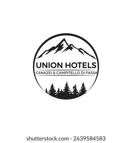 Mountain logo featuring bold peaks, sunrise, or forest elements, perfect for outdoor brands, adventure companies, or travel gear. Symbolizes strength, freedom, and natural beauty.

